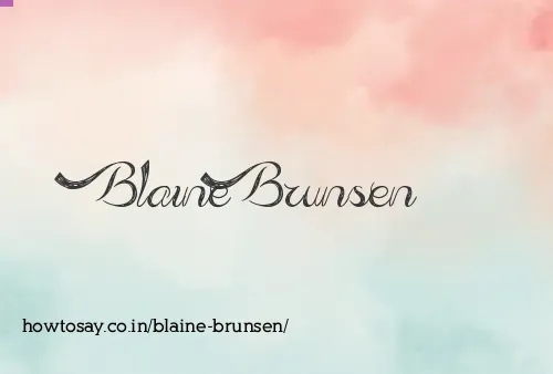 Blaine Brunsen