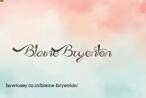 Blaine Bryenton