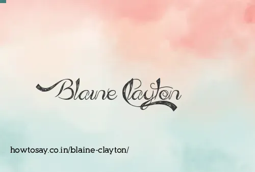 Blaine Clayton