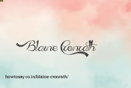 Blaine Cronrath