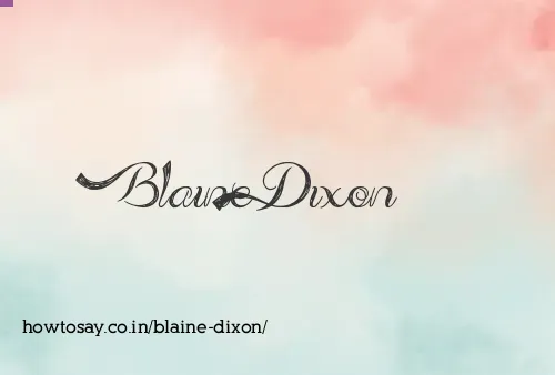 Blaine Dixon