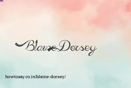 Blaine Dorsey