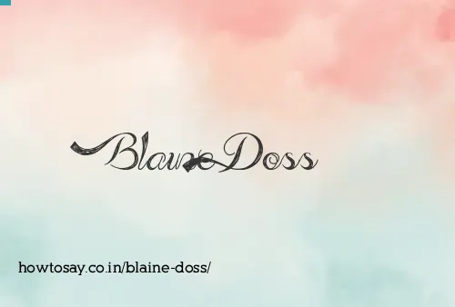 Blaine Doss