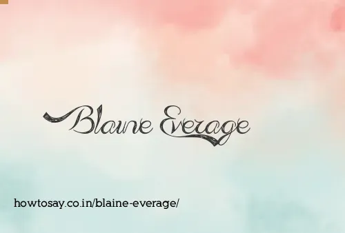 Blaine Everage