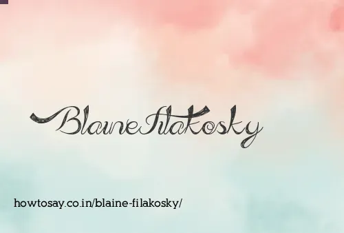 Blaine Filakosky
