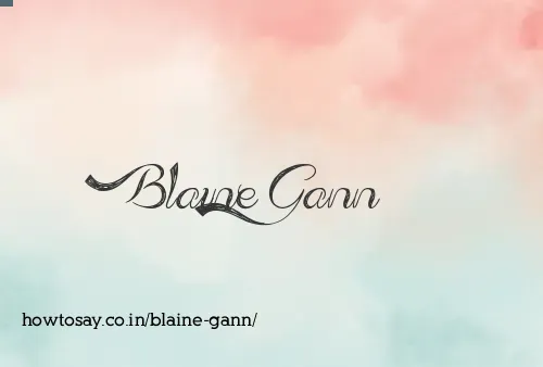 Blaine Gann