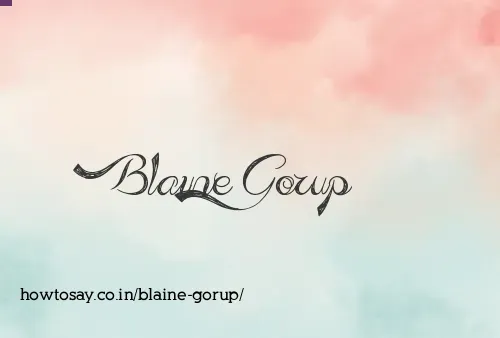 Blaine Gorup