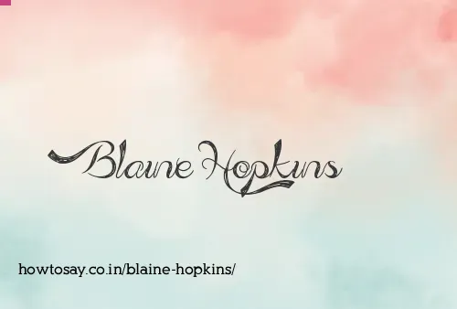 Blaine Hopkins