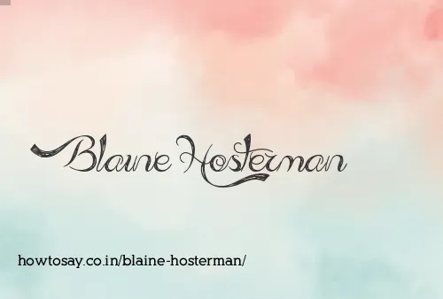 Blaine Hosterman