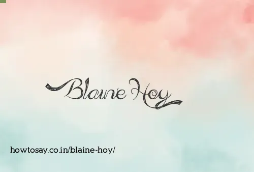 Blaine Hoy