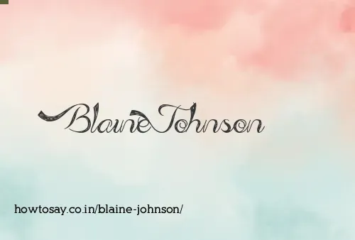 Blaine Johnson