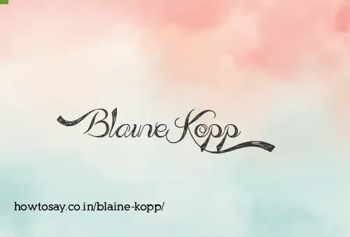 Blaine Kopp