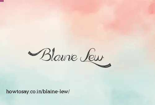 Blaine Lew