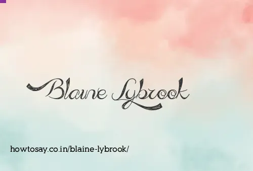 Blaine Lybrook