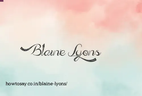Blaine Lyons