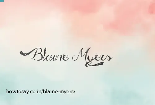 Blaine Myers