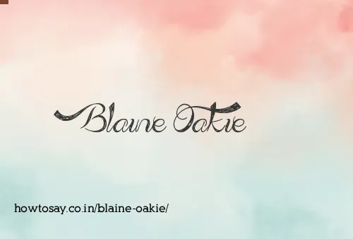 Blaine Oakie