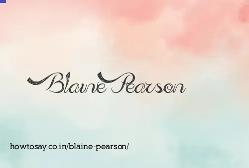 Blaine Pearson