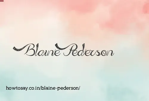 Blaine Pederson