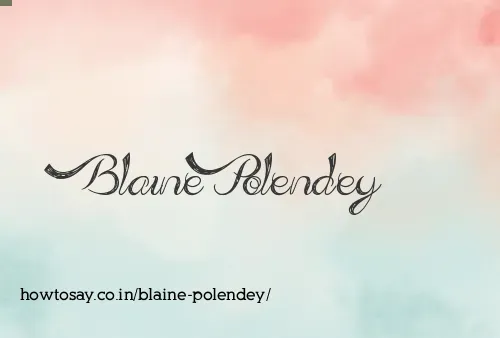 Blaine Polendey