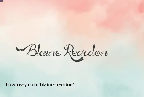 Blaine Reardon