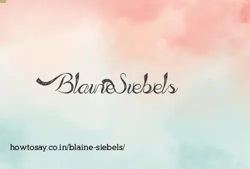 Blaine Siebels