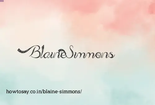 Blaine Simmons