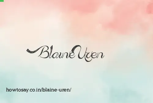 Blaine Uren