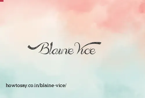 Blaine Vice