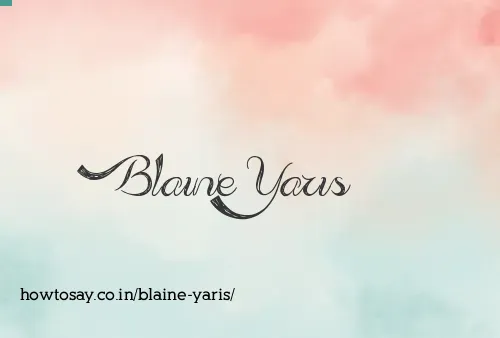 Blaine Yaris
