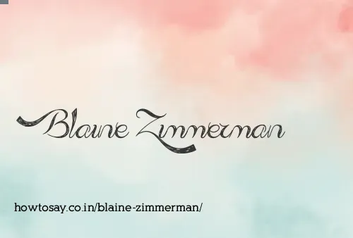 Blaine Zimmerman