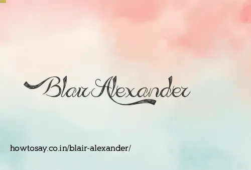 Blair Alexander