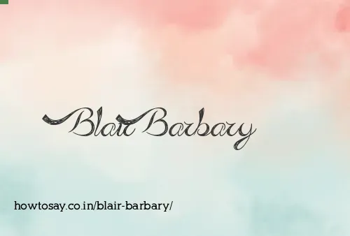 Blair Barbary