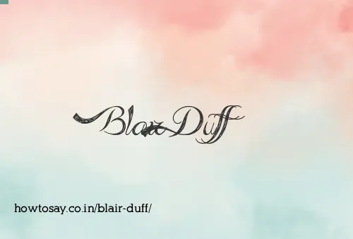 Blair Duff