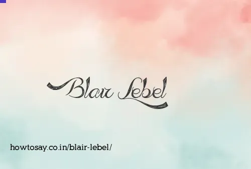 Blair Lebel