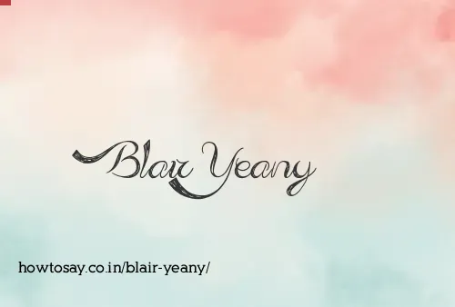 Blair Yeany