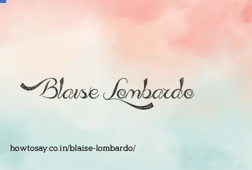 Blaise Lombardo