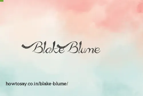 Blake Blume