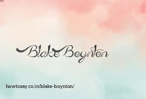 Blake Boynton