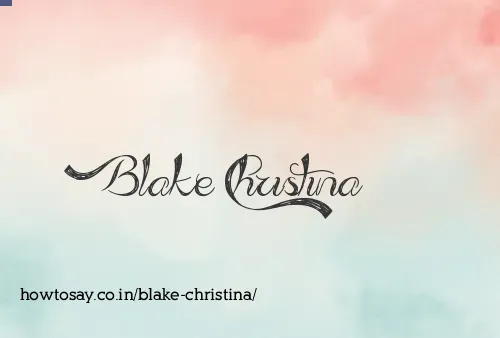 Blake Christina