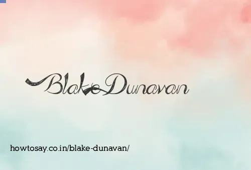 Blake Dunavan