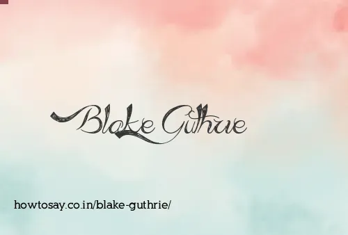 Blake Guthrie