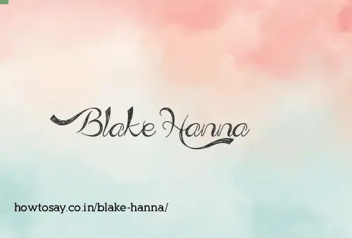 Blake Hanna