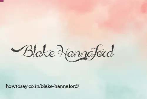 Blake Hannaford