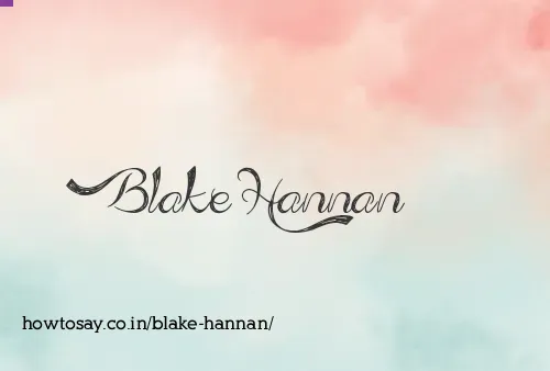 Blake Hannan
