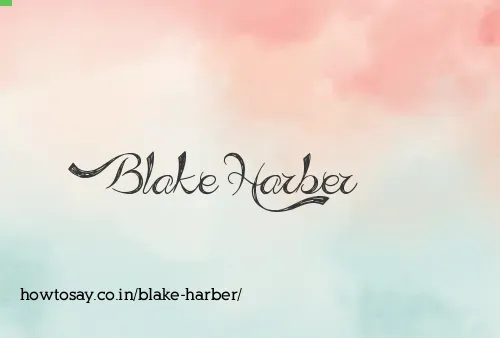 Blake Harber