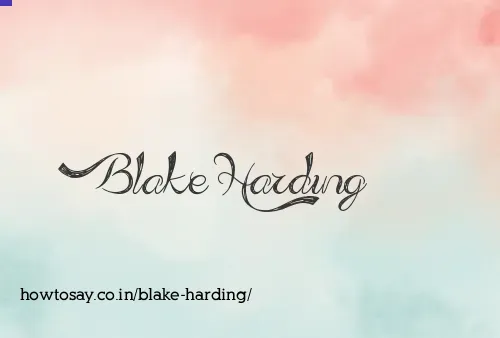 Blake Harding