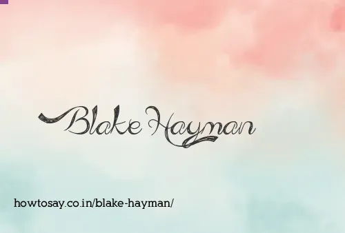 Blake Hayman
