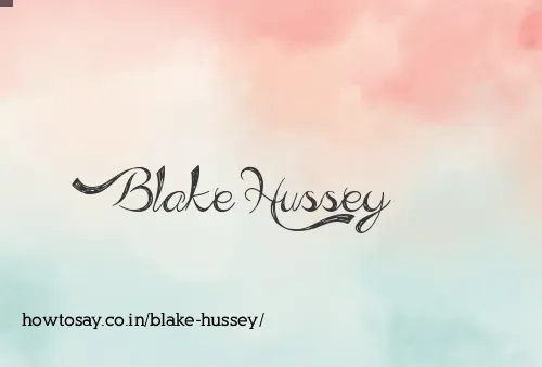 Blake Hussey