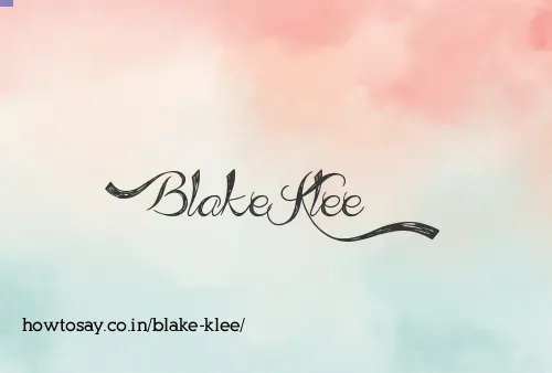 Blake Klee